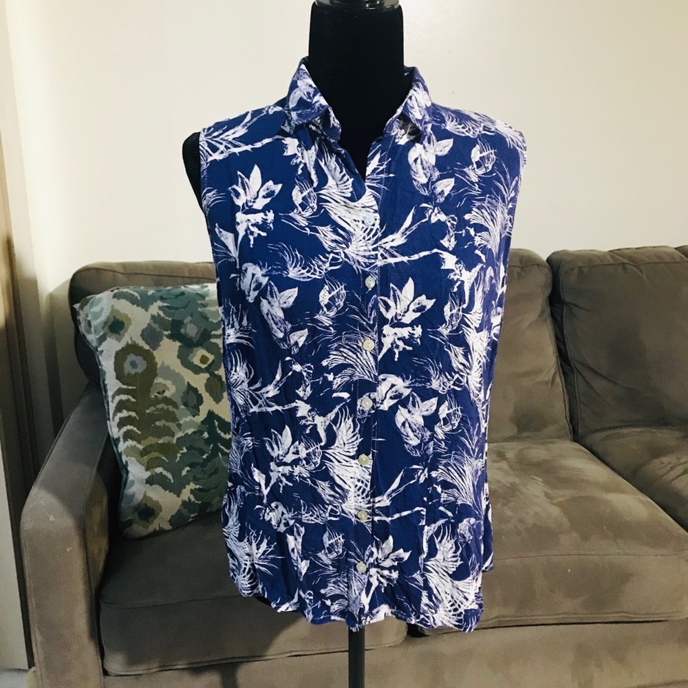 Plica Button Down Blouse Size 10
